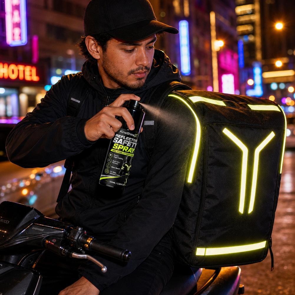 Cycling Visibility Gear - Reflective Safety Spray Night Visibility Glow