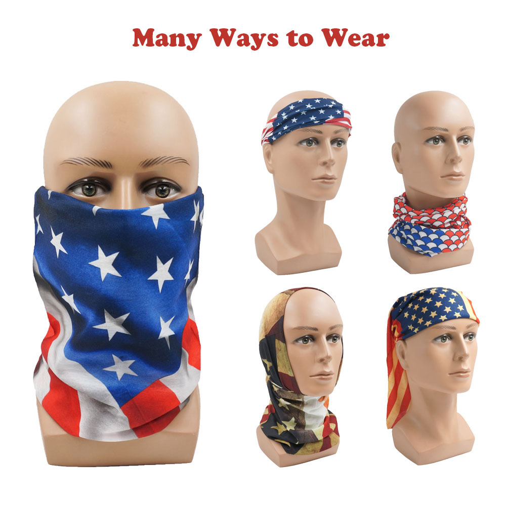 USA Flag Pattern Sun Protectiv - Cycling Gear For Men 评论和价格