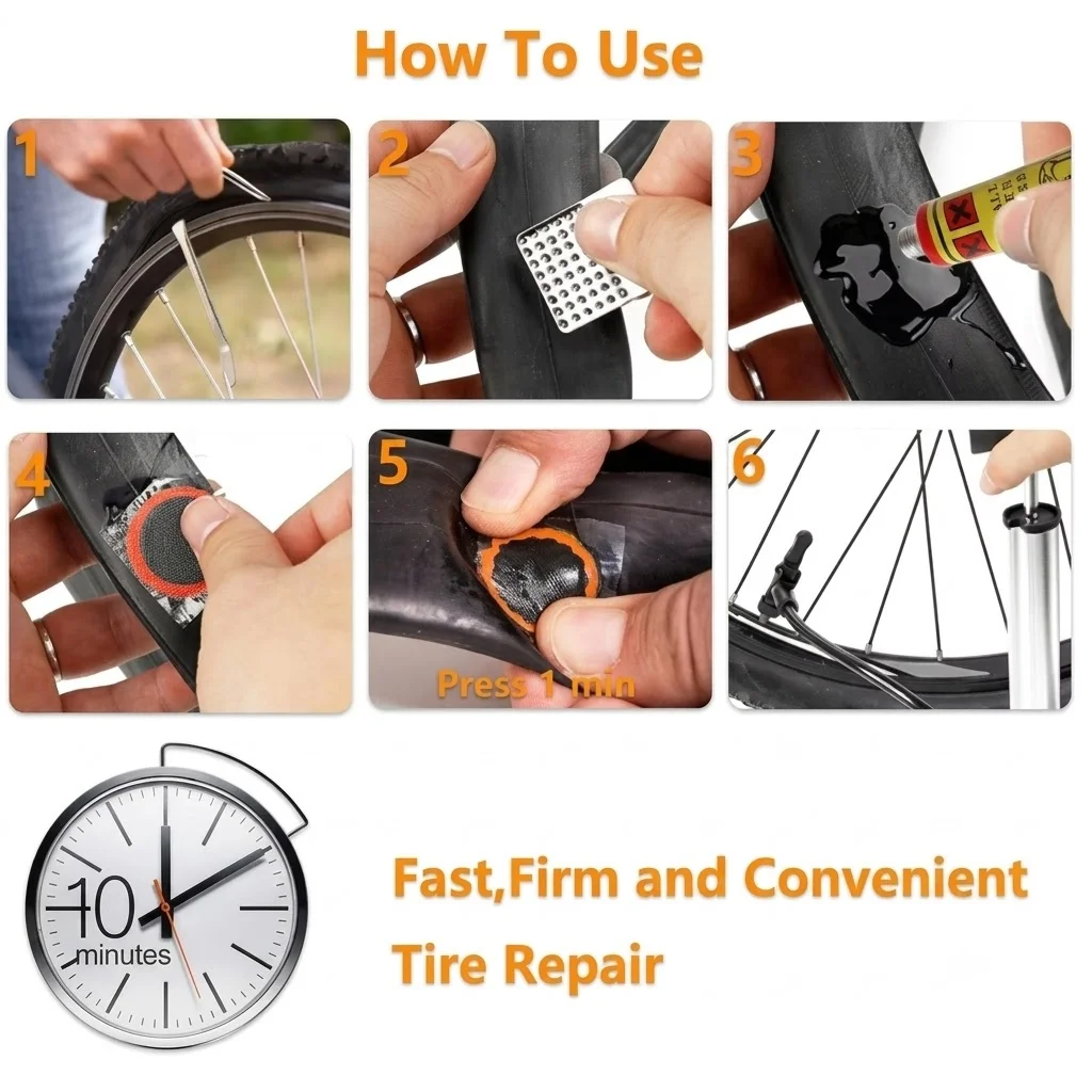 MIRAVEXL Bike Tire Repair Kit  - Bicycle Repair Kit 评论和价格