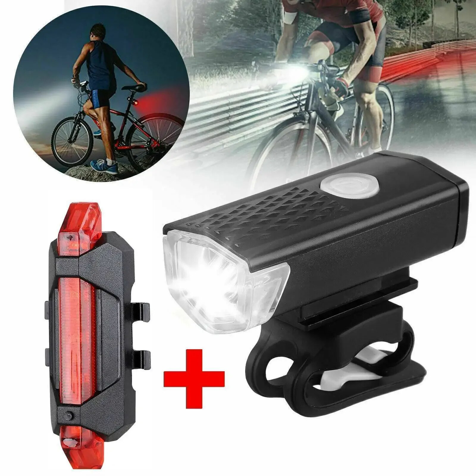 MTB Bike Front Lights USB LED  - Cycling Gear Charging Station 评论和价格