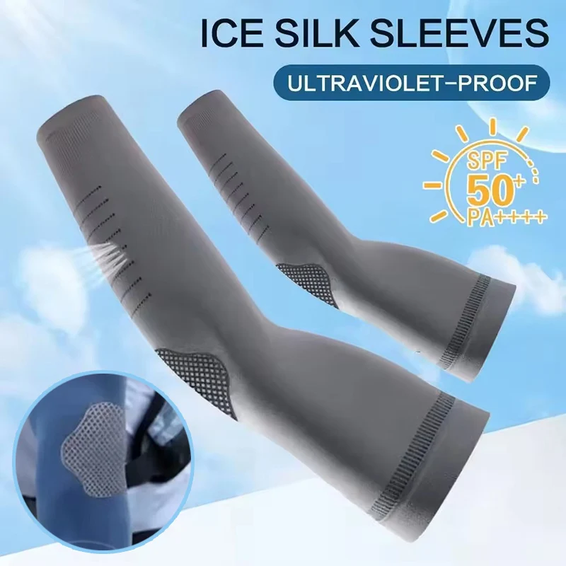 Summer Sun Protection Ice Silk - Cycling Arm Warmers 评论和价格