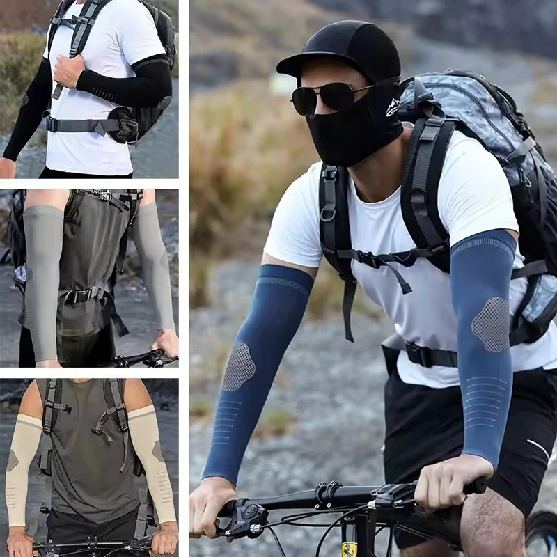 Summer Sun Protection Ice Silk - Cycling Arm Warmers 评论和价格