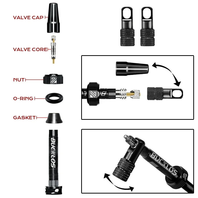 BUCKLOS Bicycle Tubeless Valve - Gravel Bike Tires 评论和价格