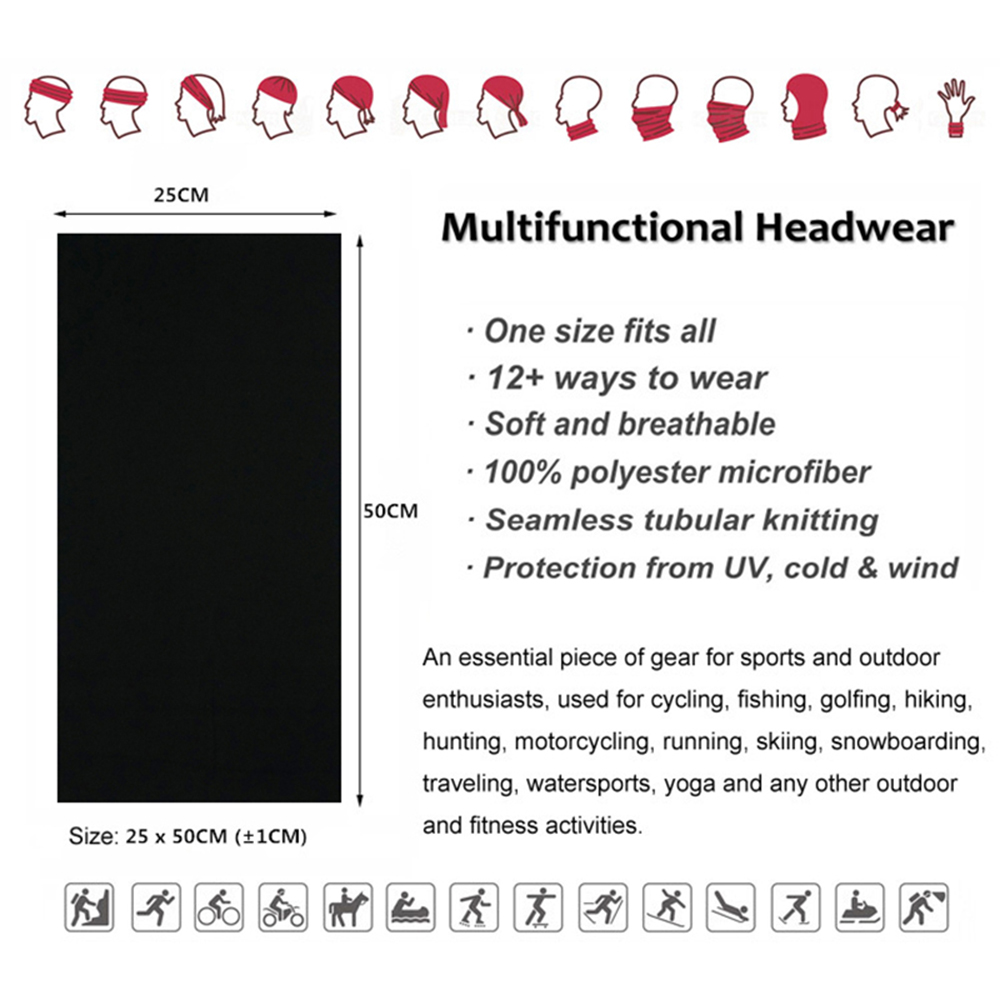 Seamless Solid Color Bandanas  - Cycling Gear For Men 评论和价格
